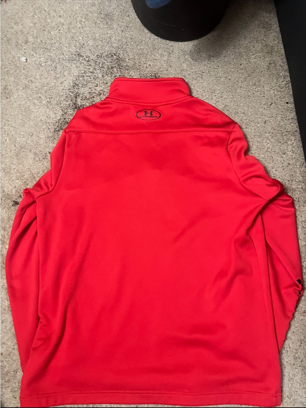 Under Armour Men's Bright Red Quarter-Zip Performance Sweater - Picture 3 of 6